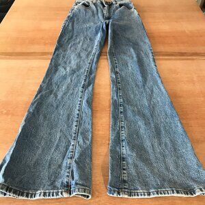 Cotton On Original Flare Jeans Women 4 Blue High Rise Medium Wash Stretch 17806